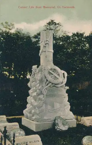 PC68990 Caister Life Boat Memorial. Ht. Yarmouth