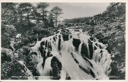 PC68368 Schwalbenfälle. Bettws und Coed. Valentinstag. RP