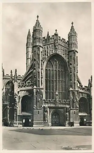 PC69675 Bath Abbey. Westfront. Harvey Barton. RP. 1954