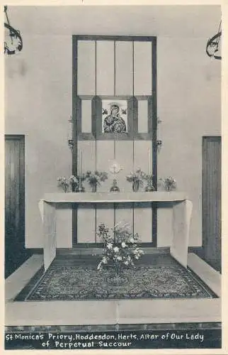 PC68443 St. Monicas Priory. Hoddesdon. Herts Altar Unserer Lieben Frau vom ewigen Erfolg