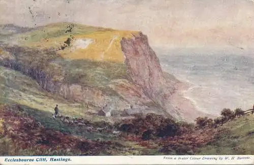 PC71837 Ecclesbourne Cliff. Hastings. W.H. Ausleihen. 1905