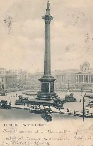 PC68139 London. Nelsons Column. 1904