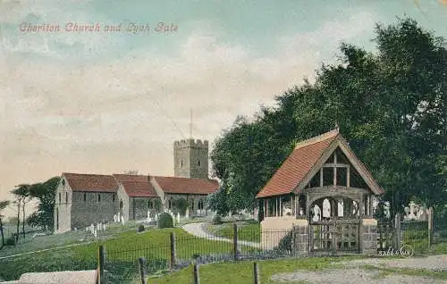 PC68268 Cheriton-Kirche und Lychentor. Valentinstag. 1907