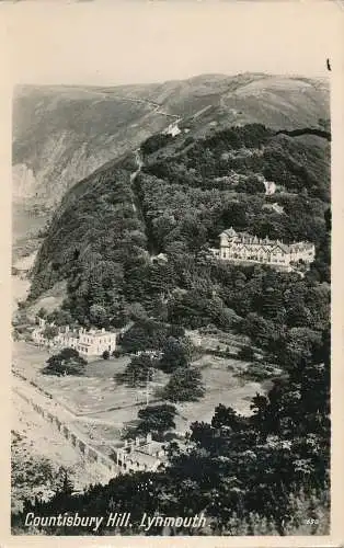 PC69955 Countisbury Hill. Lynmouth. Fotopräzigkeit. RP. 1956