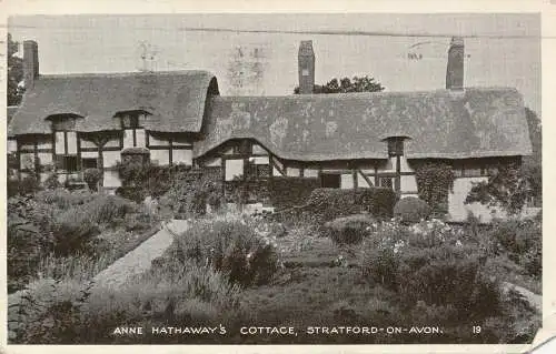 PC71773 Anne Hathaways Cottage. Stratford auf Avon. 1953