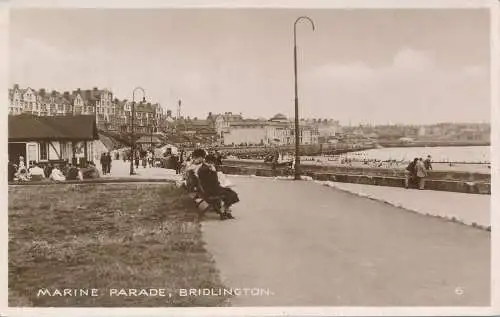 PC70093 Marine Parade. Bridlington. RA. RP. 1947