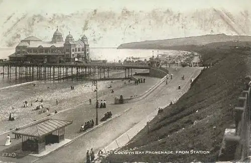 PC71094 Colwyn Bay Promenade vom Bahnhof