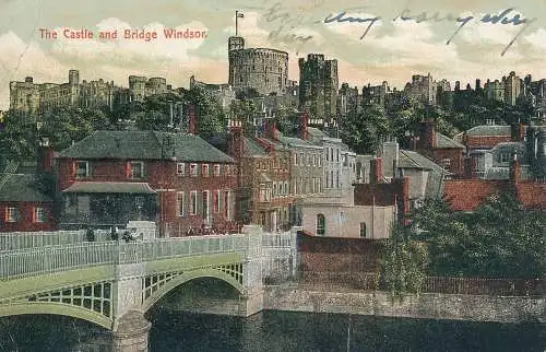 PC68733 Das Schloss und die Brücke. Windsor. 1906