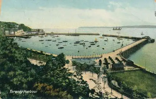 PC68300 Torquay Harbour. Frith. 1909