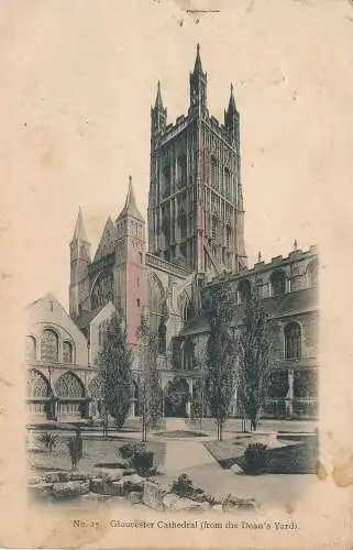 PC68891 Gloucester Cathedral aus dem Dekanhof. 1904