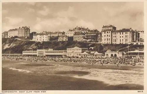 PC67810 Bournemouth. Westklippe vom Pier