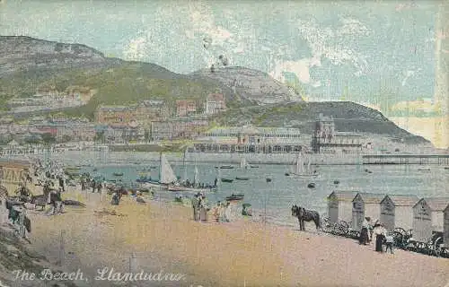 PC71465 The Beach. Llandudno. 1907