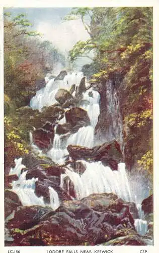 PC71779 Lodore Falls in der Nähe von Keswick. Chadwick. 1955