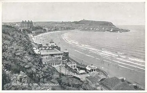 PC70882 South Bay and Spa. Scarborough. Valentinstag. Silber. Nr. 217345