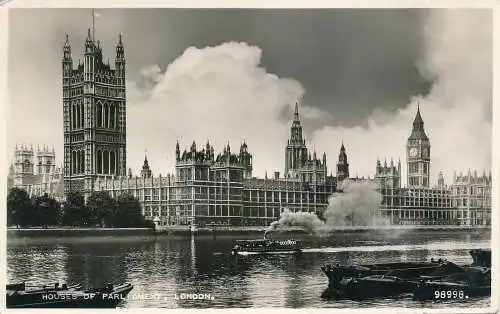 PC68253 Houses of Parliament. London. Nr. 98998. RP. 1956