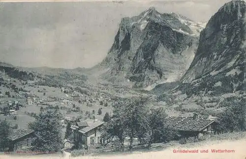 PC71060 Grindelwald und Wetterhorn. 1906