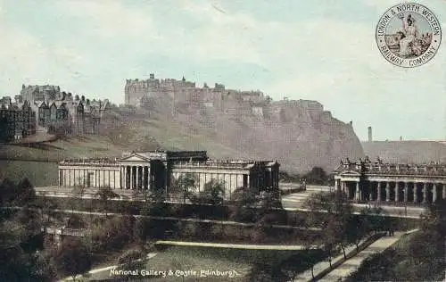 PC68715 Nationalgalerie und Schloss. Edinburgh. McCorquodale