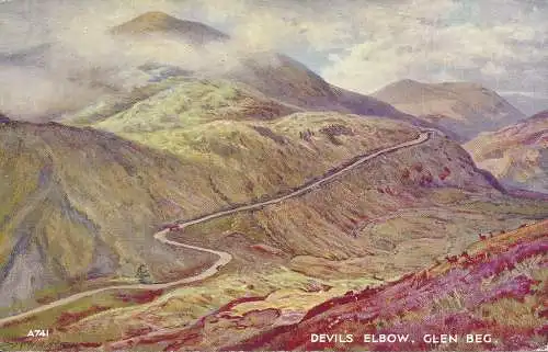 PC68569 Devils Ellbow. Glen Beg. Valentinstag. Kunstfarbe. Nr. A741