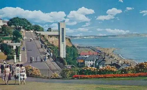 PC70477 Cliff Walk and Lift. Shanklin. Isle of Wight. 1963