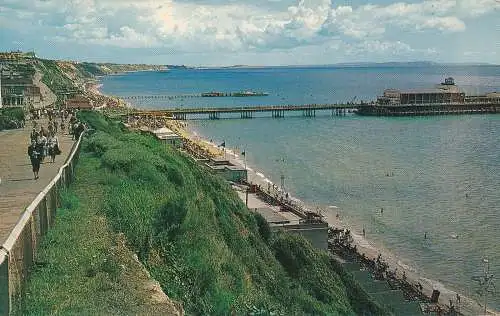 PC70910 Piers von West Cliff. Bournemouth. S.J. Braun. Roberts und Wrate. 1963