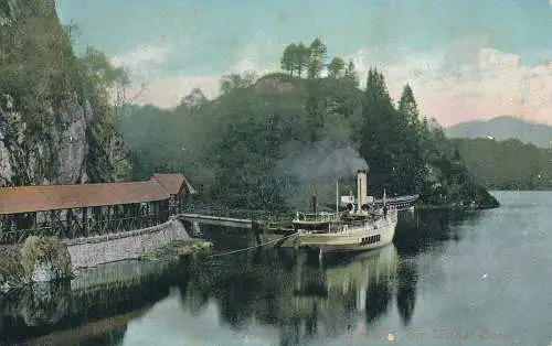 PC68600 Trossachs Pier und S.S. Sir Walter Scott. Valentinstag