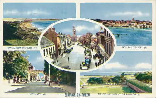 PC71844 Berwick auf Tweed. Multi-View. M. und L. National