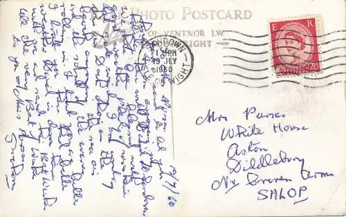 PC70195 Das alte Dorf. Shanklin. I. von W. Nigh. RP. 1960