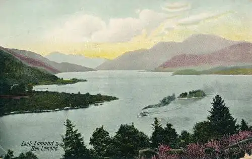 PC68451 Loch Lomond und Ben Lomond. Valentinstag