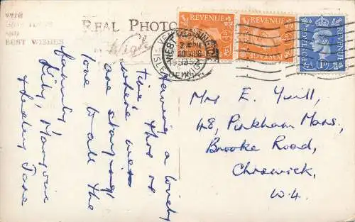 PC70419 Ventnor sieht nach Westen und Kaskade aus. I.W. Nigh. RP. 1952