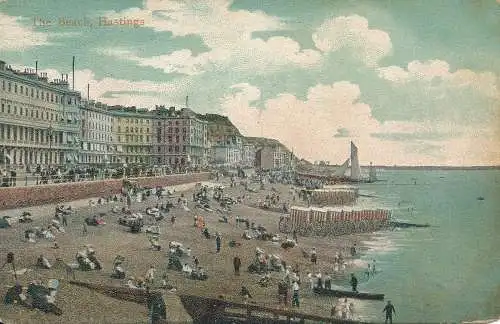 PC68533 The Beach. Hastings. Imperium. Nr. 212. 1905