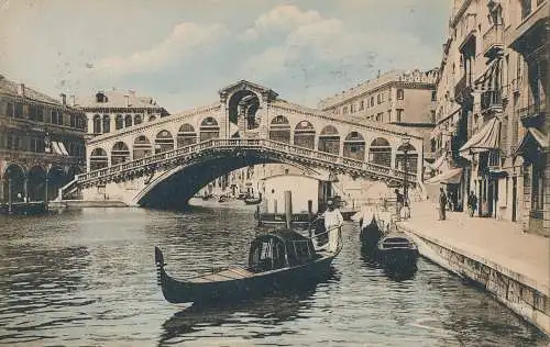 PC70639 Venedig. Rialtobrücke. 1920