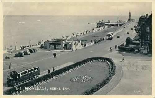 PC68768 Die Promenade. Herne Bay. Valentinstag. Silber. Nr. KV5670. 1962