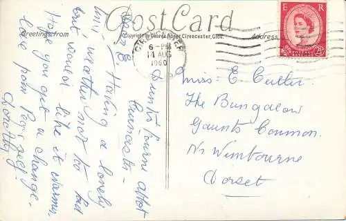 PC70442 alte Postkarte. Dorf. 1960