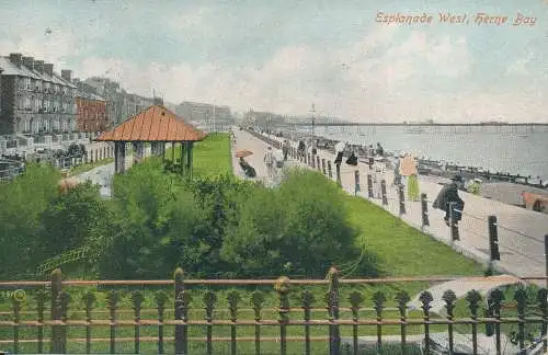 PC73066 Esplanade West. Herne Bay. Valentinstag. 1906