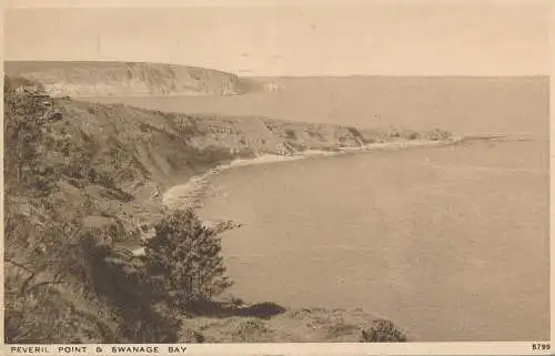 PC72213 Peveril Point and Swanage Bay. Hill und Churchill. Nr. 8799. 1933