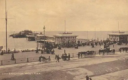 PC72557 Brighton. West Pier. Photochrom. Sepiatone. Nr. 31967. 1914