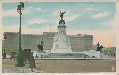 PC72542 Queen Victoria Memorial und Buckingham Palace. London. Naturfarbe. Nein