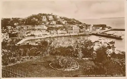 PC72932 Hafen von Waldon Hill. Torquay. 1935