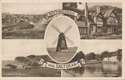 PC73916 Rottingdean und Saltdean. Multi-View. Lansdowne. 1954