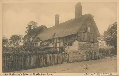 PC72593 Ann Hathaways Cottage. Stratford auf Avon. J.J. Ward