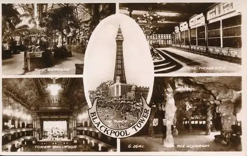 PC73004 Blackpool Tower. Multi-View. Valentinstag. RP