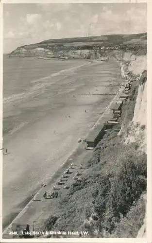 PC70318 Lake Beach und Shanklin Head. I.W. Nigh. RP. 1954