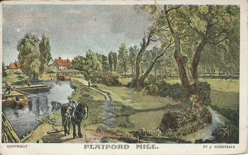 PC73352 Flatford Mühle. J. Constable. 1912