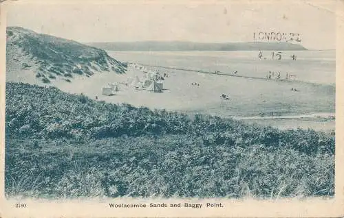 PC73239 Woolacombe Sand und Baggy Point. F. Bier. Wellington. 1910