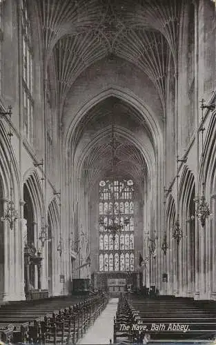 PC73313 Das Schiff. Bath Abbey. Valentinstag. 1913