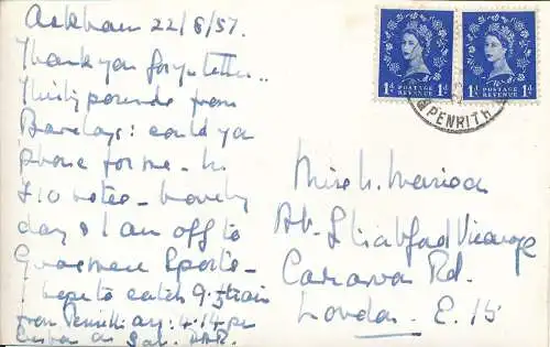 PC72280 alte Postkarte. Großes Haus und Gärten