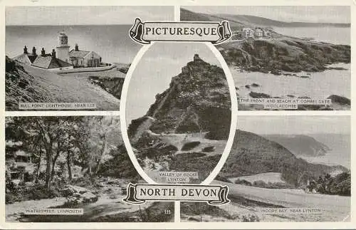 PC68920 Malerisches North Devon. Multi-View. 1950