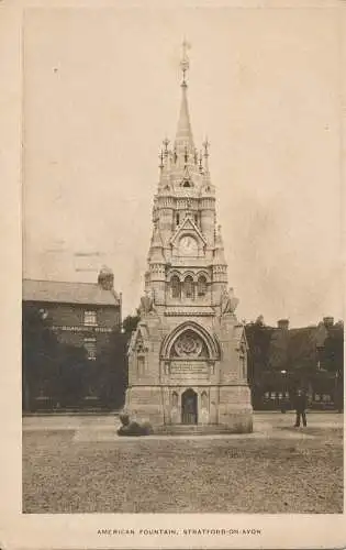 PC73210 American Fountain. Stratford auf Avon. 1932