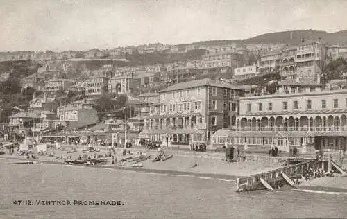 PC72351 Ventnor Promenade. Photochrom. Sepiatone. Nr. 47112