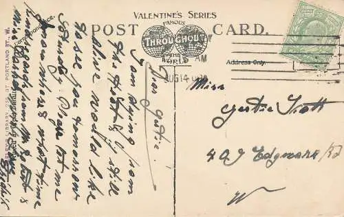 PC73521 Staple Inn. Holborn. London. Valentinstag. 1909